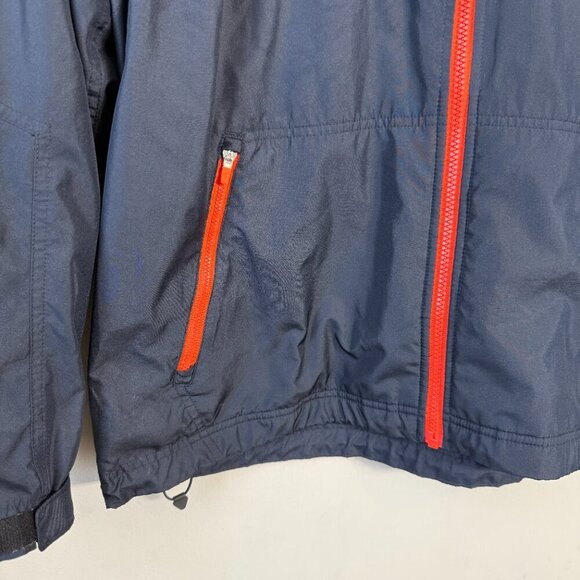 Nike Full Zip Windbreaker Track Jacket Mens Large Navy Orange Activewear Outdoor - Picture 6 of 15